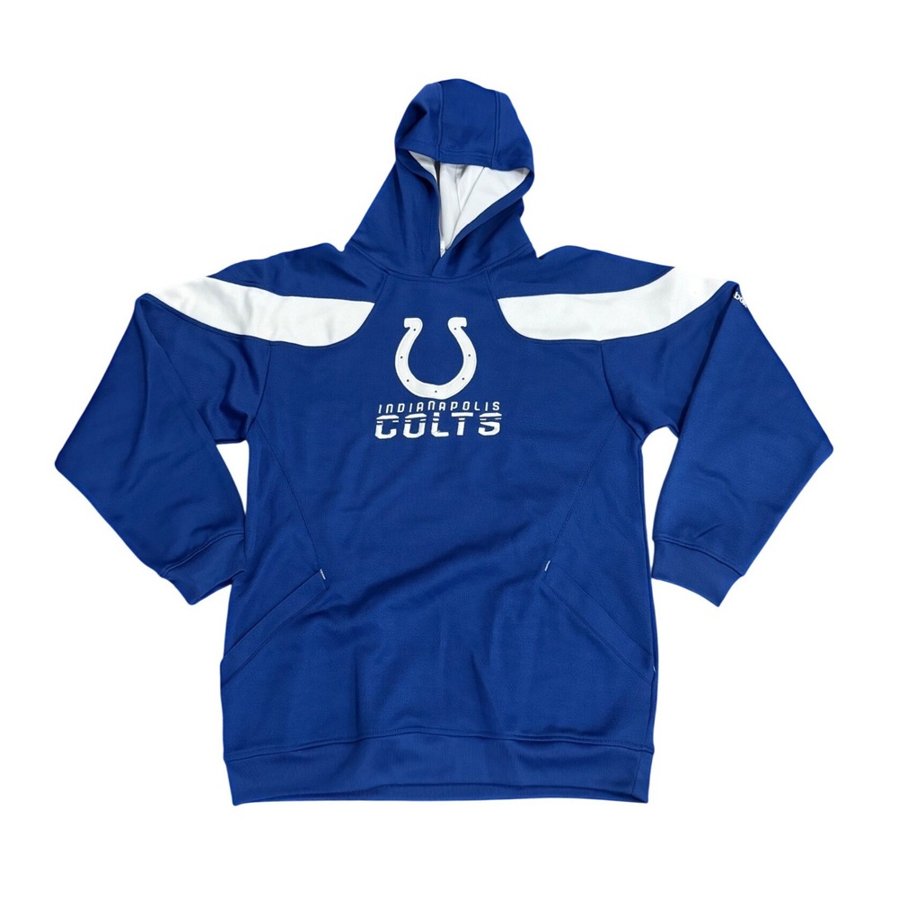 Indianapolis Colts Hoodie Mens XL Reebok NFL Blue Pullover Sweatshirt